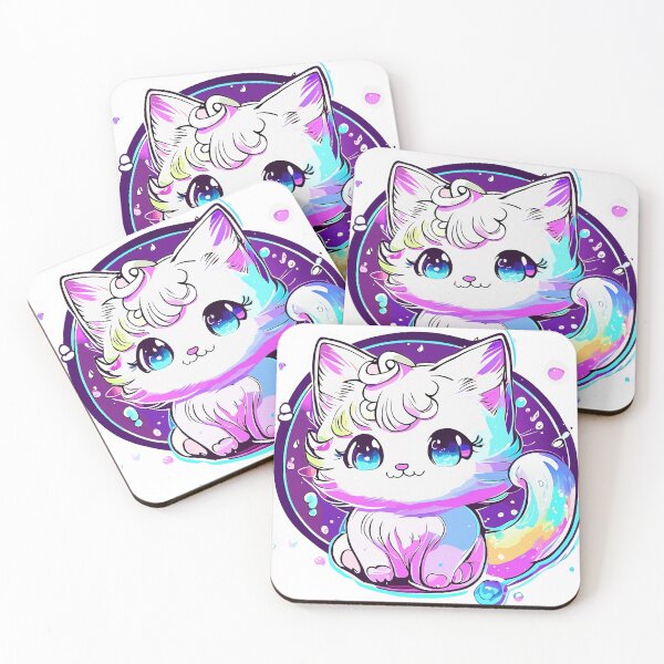 Item preview, Cat Slime Art (White Ver.)- Whimsical Feline Playtime with Colorful Slime Creations! designed and sold by Watchara Aekcheen.