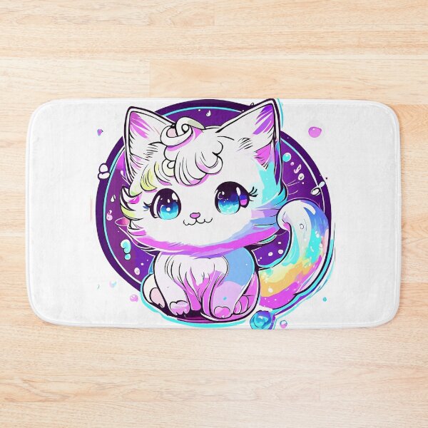 Item preview, Cat Slime Art (White Ver.)- Whimsical Feline Playtime with Colorful Slime Creations! designed and sold by Watchara Aekcheen.