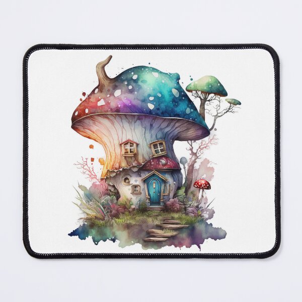 Item preview, Mushroom Fairy House, Watercolor Fantasy Art designed and sold by Noa-designs.