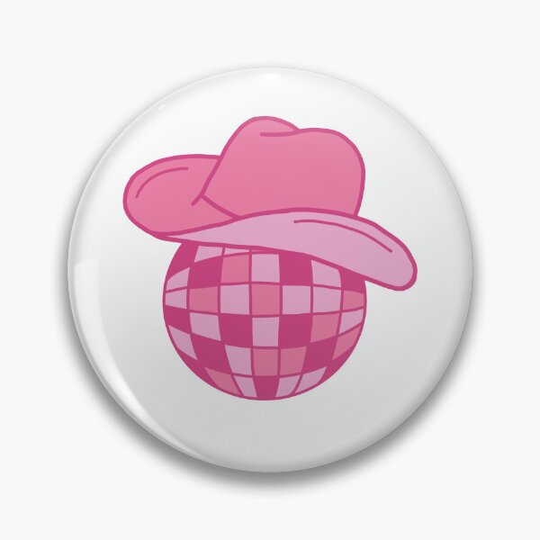 Item preview, Pink Disco Ball with Cowgirl Hat designed and sold by retrorangerr.