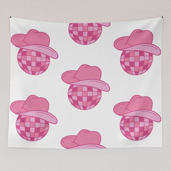 Item preview, Pink Disco Ball with Cowgirl Hat designed and sold by retrorangerr.