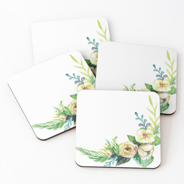 Item preview, Watercolor Bright Flowers with Leaves designed and sold by colorfulglee.