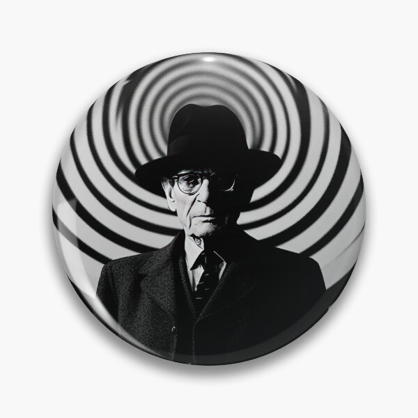 Item preview, Hypnotic Mystic - William S. Burroughs Monochrome Op Art designed and sold by Mystikos Art.