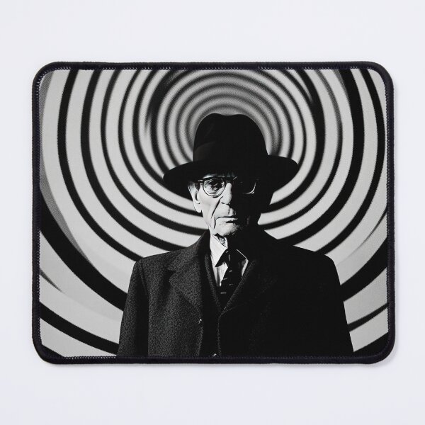 Item preview, Hypnotic Mystic - William S. Burroughs Monochrome Op Art designed and sold by Mystikos Art.