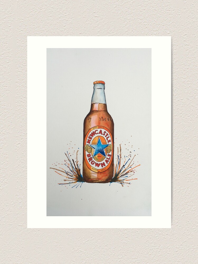 "NEWCASTLE BROWN ALE" Art Print for Sale by CroftLake Redbubble