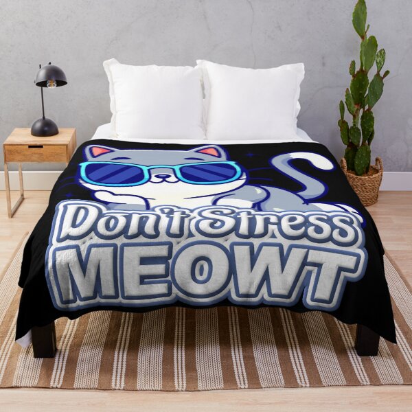 Item preview, "Don't Stress Meowt" Cool Cat designed and sold by Paula Helit.