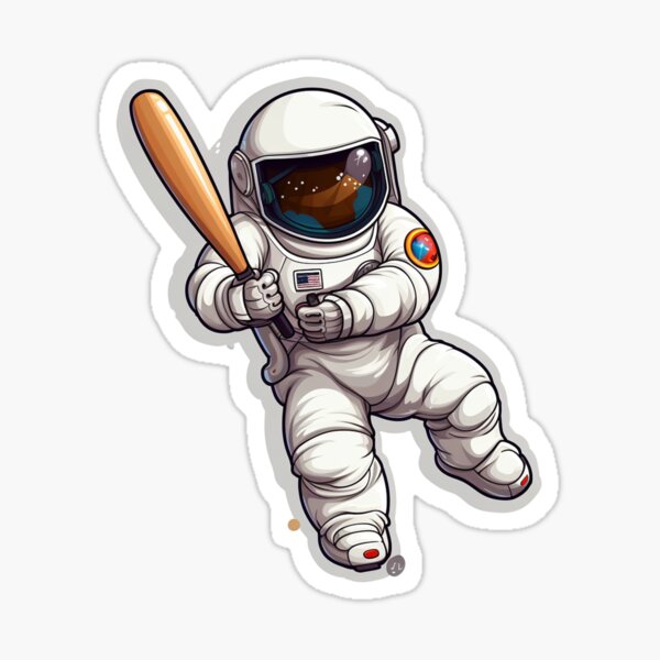 Houston Astros Astronaut Flag Sticker- MLB Baseball