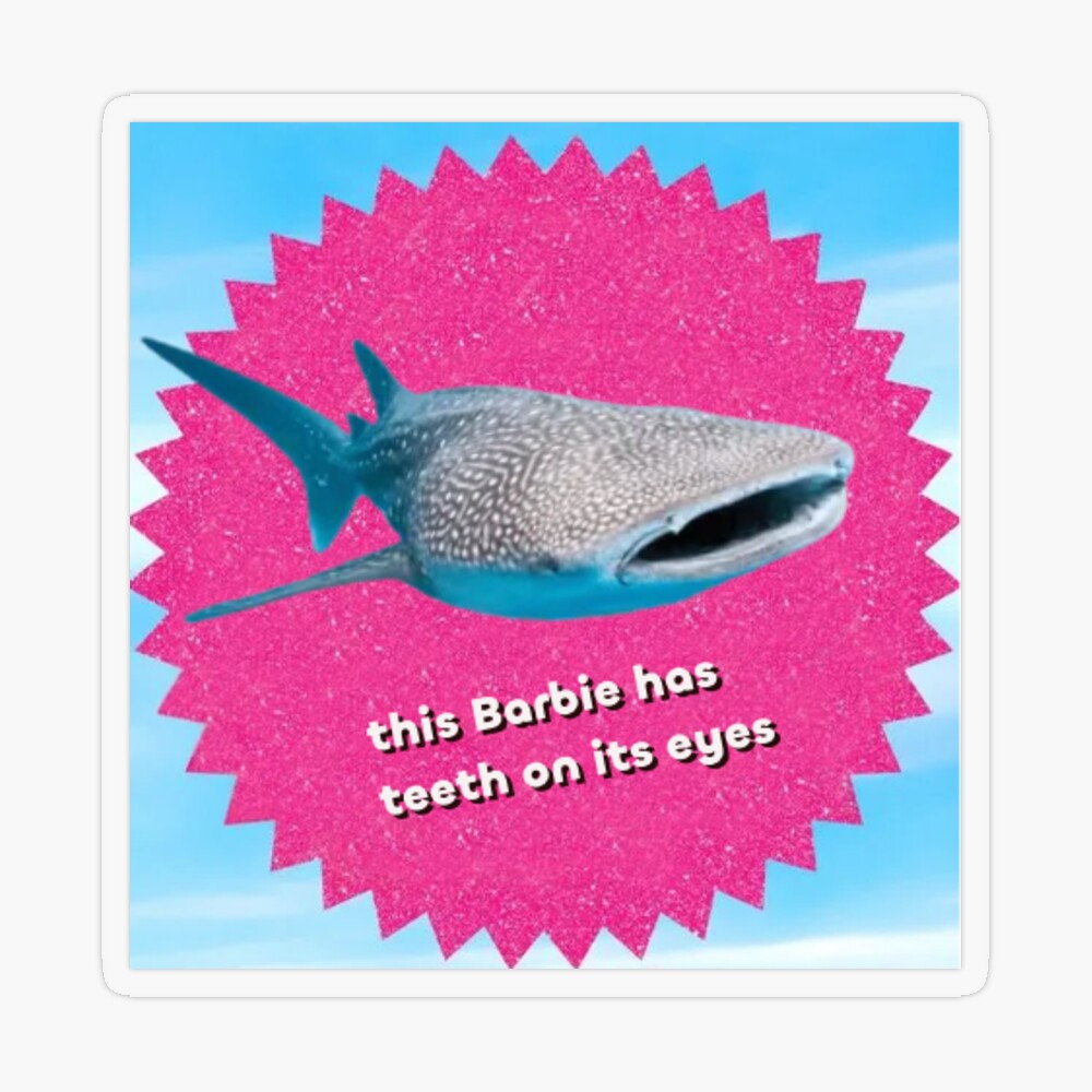 this barbie is a whale shark! | Sticker