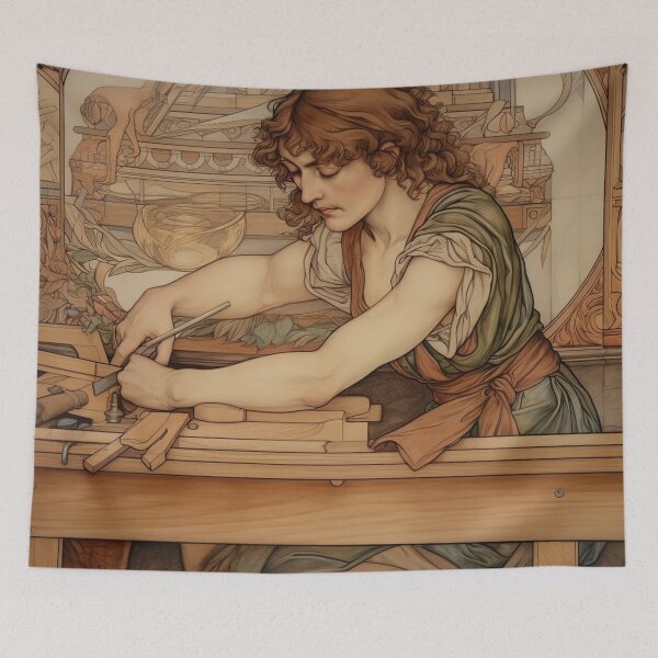 Item preview, Carpenter drawing designed and sold by ComicsFactory.