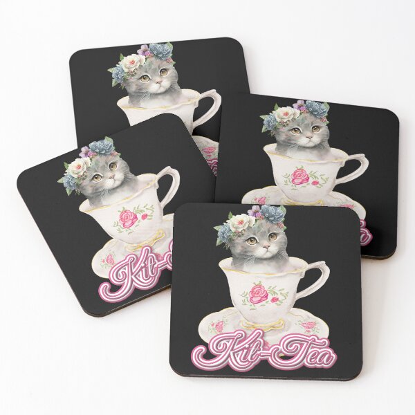 Item preview, Kit-Tea Cute Kitty Cat in a Tea Cup designed and sold by Paula Helit.