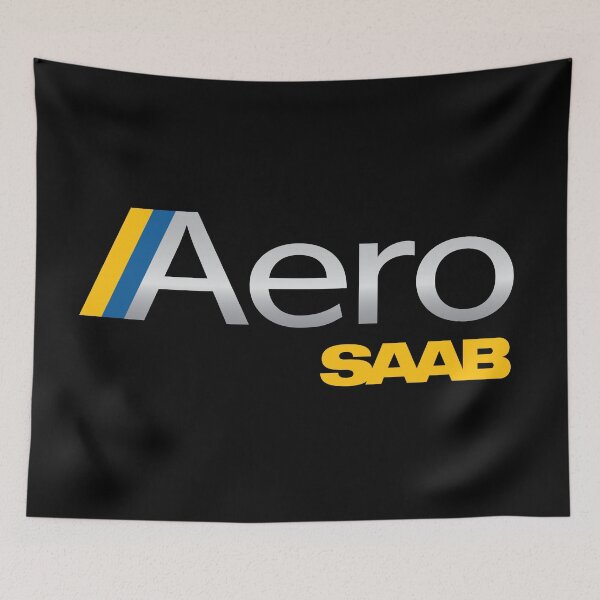 Item preview, SAAB Turbo retro badge Sweden stripes designed and sold by blackdogshop.