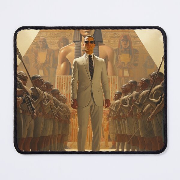 Item preview, Place In History, Malcolm X in suit standing in front of Ancient Egyptian Pharoahs and Pyramid designed and sold by jeanfmarc.