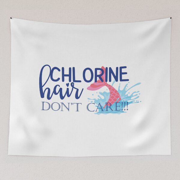 Item preview, chlorine hair dont care! with a mermaid tail designed and sold by EmeraldeaArt.