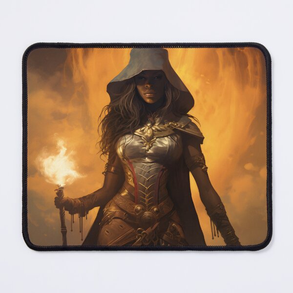 Item preview, Female Mage Wizard with Flame Staff designed and sold by 2Shooze.