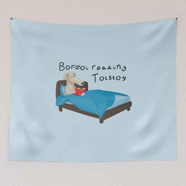 Item preview, Borzoi reading Tolstoy designed and sold by Alan2903.