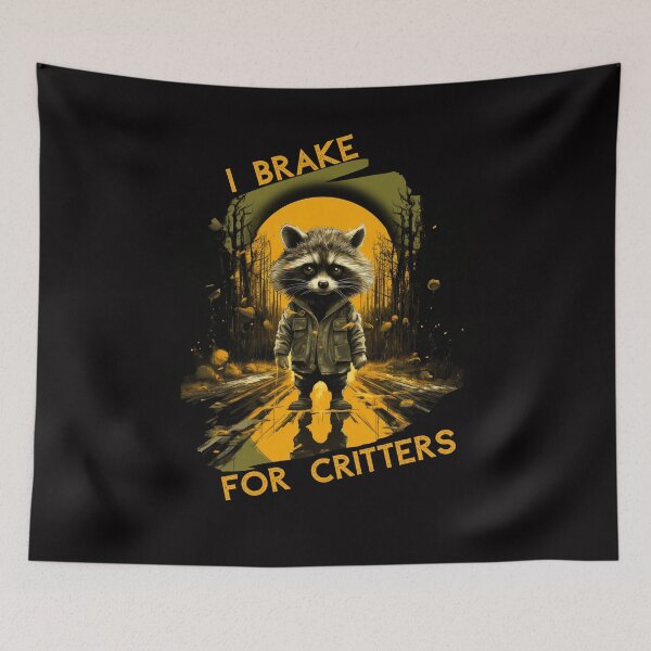 Item preview, I Brake For Critters Cute Gifts For Drivers designed and sold by Chmielayka.