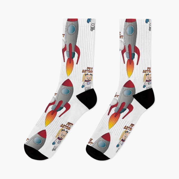 Item preview, 'Future Astronaut' girl with Rocket (Blonde) designed and sold by ThingsByNin.