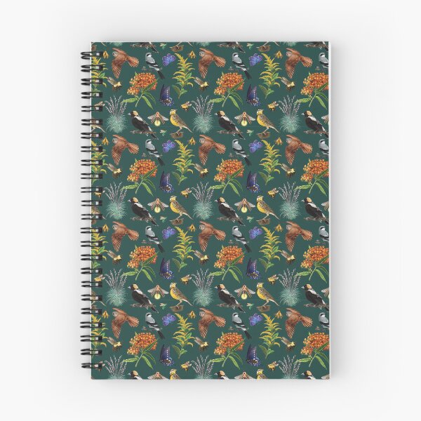 Item preview, Native Grassland Species, Birds, Pollinator Insects, Grasses and Flowers - DARK designed and sold by Nick Garnhart.