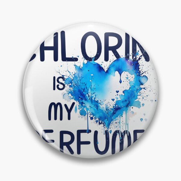 Item preview, chlorine is my perfume - Blue Aquarelle Heartbeat designed and sold by EmeraldeaArt.