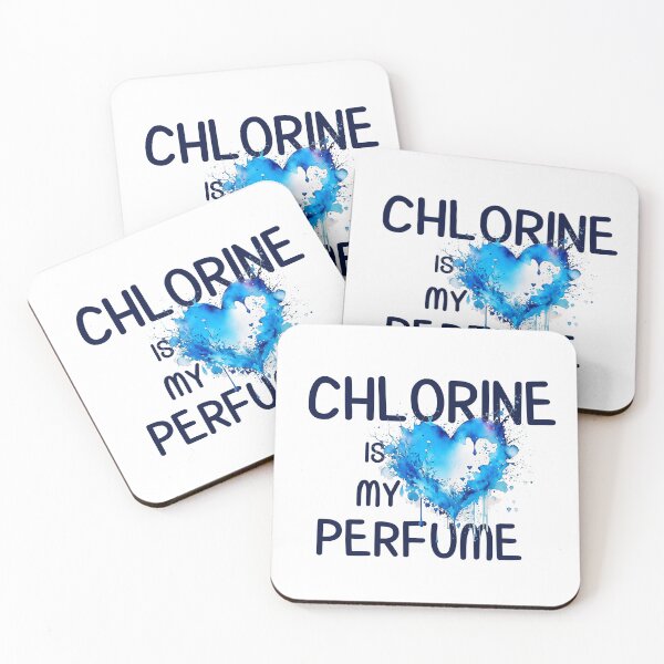 Item preview, chlorine is my perfume - Blue Aquarelle Heartbeat designed and sold by EmeraldeaArt.