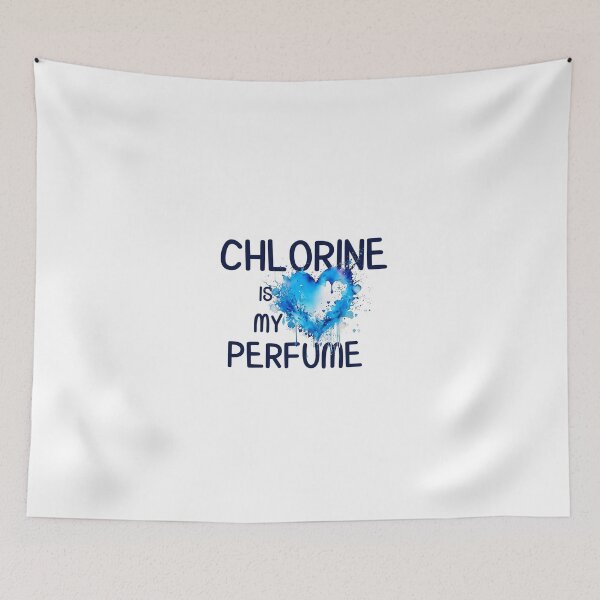 Item preview, chlorine is my perfume - Blue Aquarelle Heartbeat designed and sold by EmeraldeaArt.