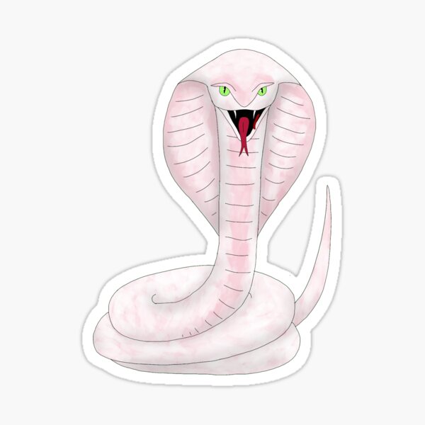 Pink Snake Vinyl Sticker King Cobra Sticker Cute Snake 