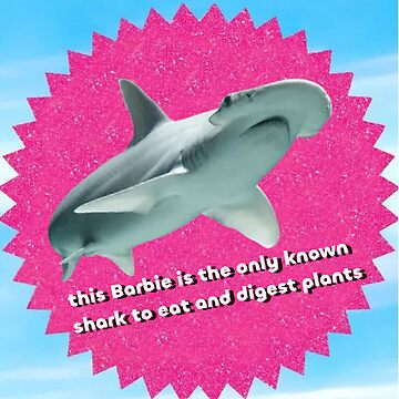 this barbie is a bonnethead shark! Sticker for Sale by alitheo713