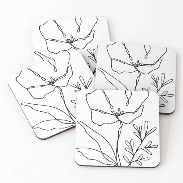 Item preview, Wild Flower Botanical Line Art | Elegant Floral Leafy Design designed and sold by RachelFCreative.