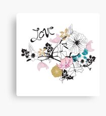Japanese flowers Canvas Print