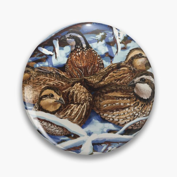 Item preview, Covey of Northern Bobwhite Quail Hiding in a Bramble Bush in Winter designed and sold by Nick Garnhart.