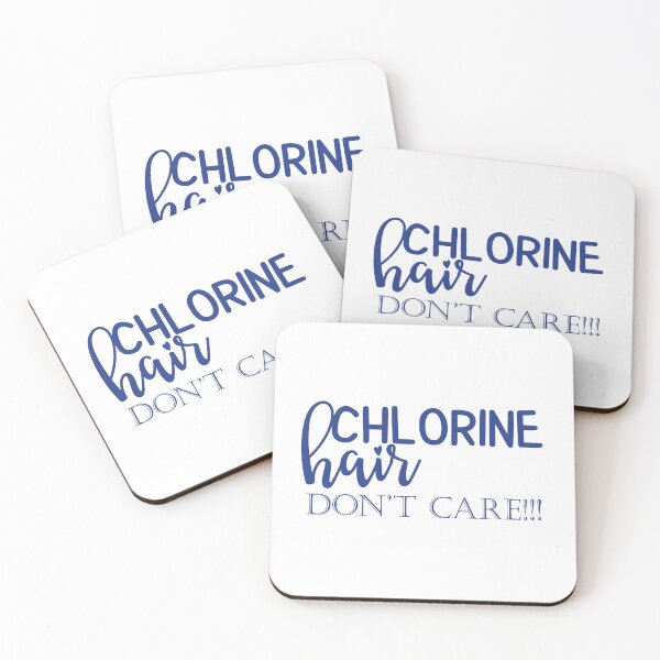 Item preview, chlorine hair dont care - simple blue text design designed and sold by EmeraldeaArt.