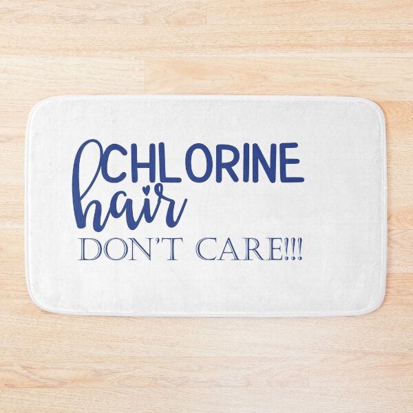 Item preview, chlorine hair dont care - simple blue text design designed and sold by EmeraldeaArt.