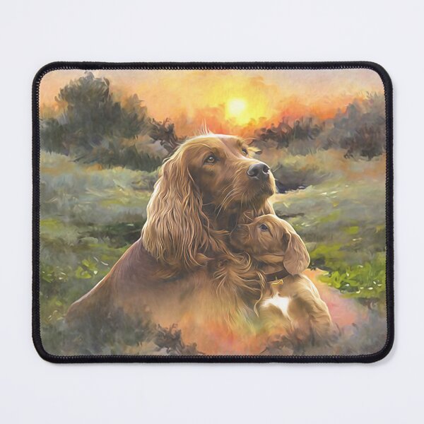 Item preview, Irish setter with puppy designed and sold by TammyHunterArt.