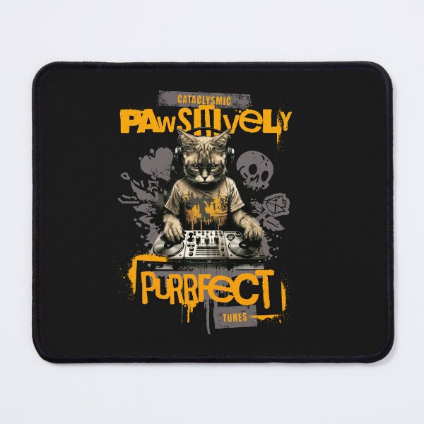 Item preview, Cool Cat DJ - Pawsitively Purrfect Tunes | Cute Kitty Wearing Headphones Music Lover designed and sold by lildoodleshirts.