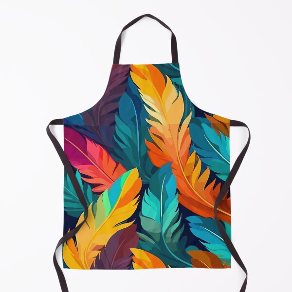 Item preview, Colorfull Feathers in blue and orange designed and sold by TrendEve.
