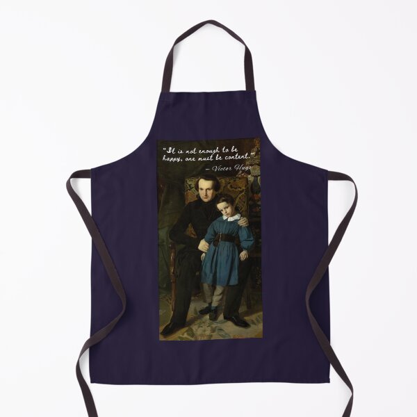 Item preview, Victor Hugo portrait and quote: It is not enough to be happy, one must be content designed and sold by artbleed.