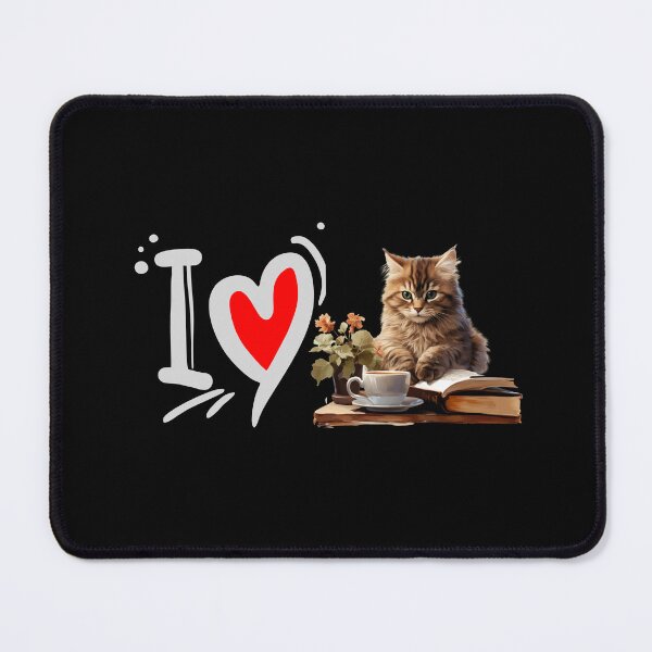 Item preview, I love cat and books and tea designed and sold by Mateusz Majcherek.
