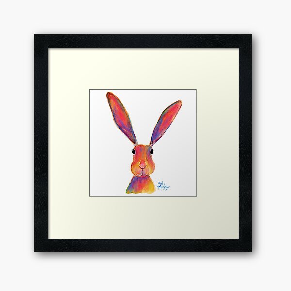 Aperçu de l'œuvre Lièvre / Lapin Imprime « Je suis tout ouïe » Par Shirley MacArthur créée et vendue par Shirley MacArthur Limited.