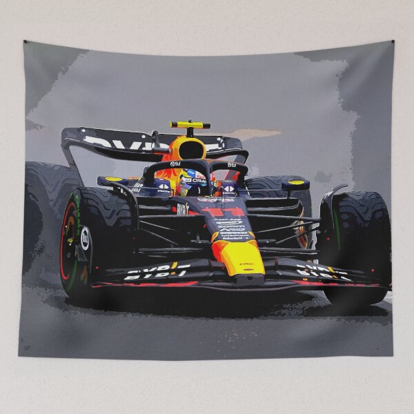 Item preview, Sergio Checo Perez racing on Spa Francorchamps in the rain designed and sold by Rodissimus1984.