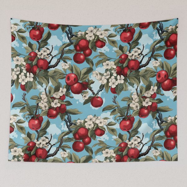 Item preview, The Harvest's Finest: A Tree of Abundant Joy—Each apple is depicted with a luscious texture and a glossy sheen, making them look irresistibly juicy and ready to be plucked from the tree designed and sold by ignasirus.