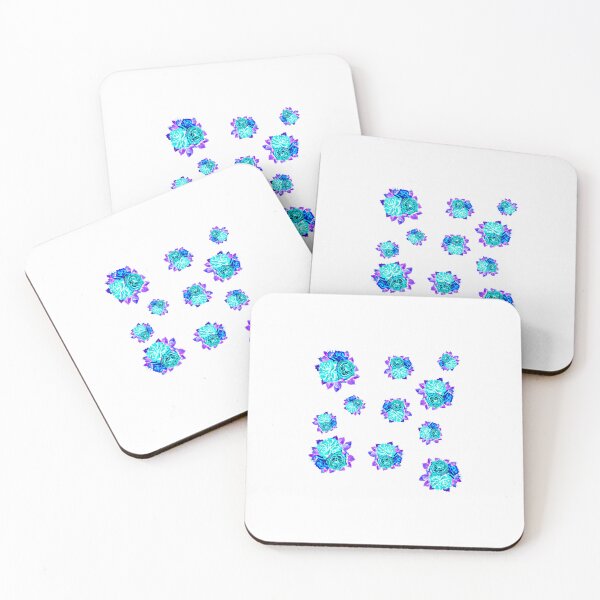 Aperçu de l'œuvre Bouquet de roses bleu-violet - négatif créée et vendue par FlowerandDesing.