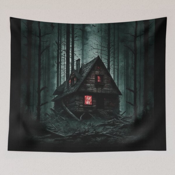 Item preview, Horror cabin in the woods designed and sold by Shopart1283.