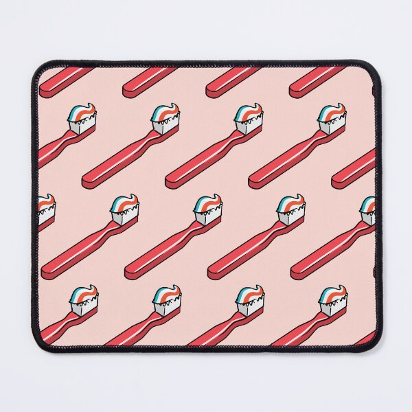 Item preview, toothbrushes - red on pink designed and sold by littlearrow.