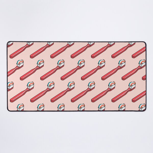 Item preview, toothbrushes - red on pink designed and sold by littlearrow.