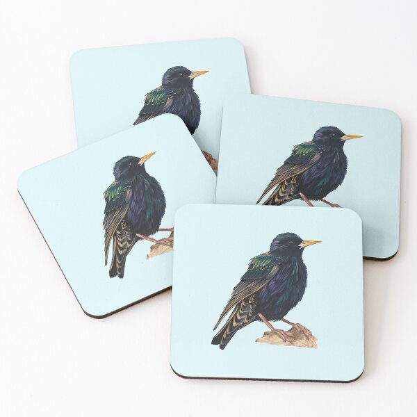 Item preview, Invasive Species European Starling on a rock designed and sold by Nick Garnhart.