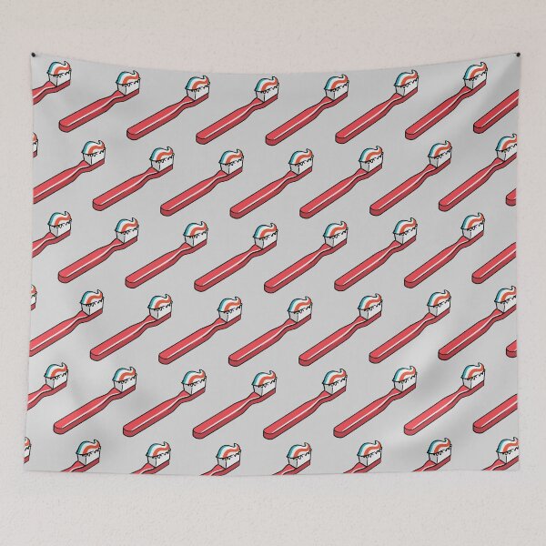 Item preview, toothbrushes - red on gray designed and sold by littlearrow.