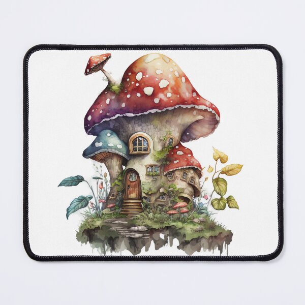 Item preview, Mushroom Fairy House, Watercolor Fantasy Art designed and sold by Noa-designs.
