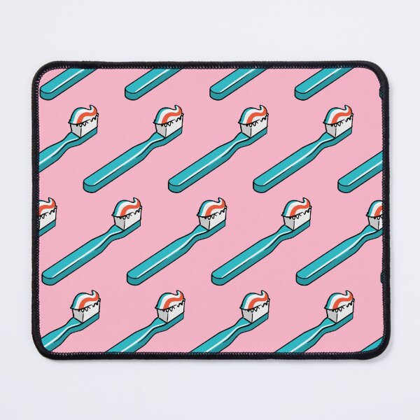 Item preview, toothbrushes - blue on pink designed and sold by littlearrow.