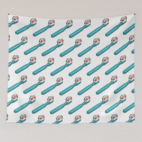 Item preview, toothbrushes - blue on white designed and sold by littlearrow.
