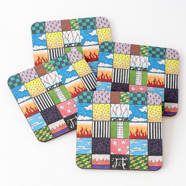 Item preview, Demon Slayer Pattern Squares designed and sold by SavannaHandmade.